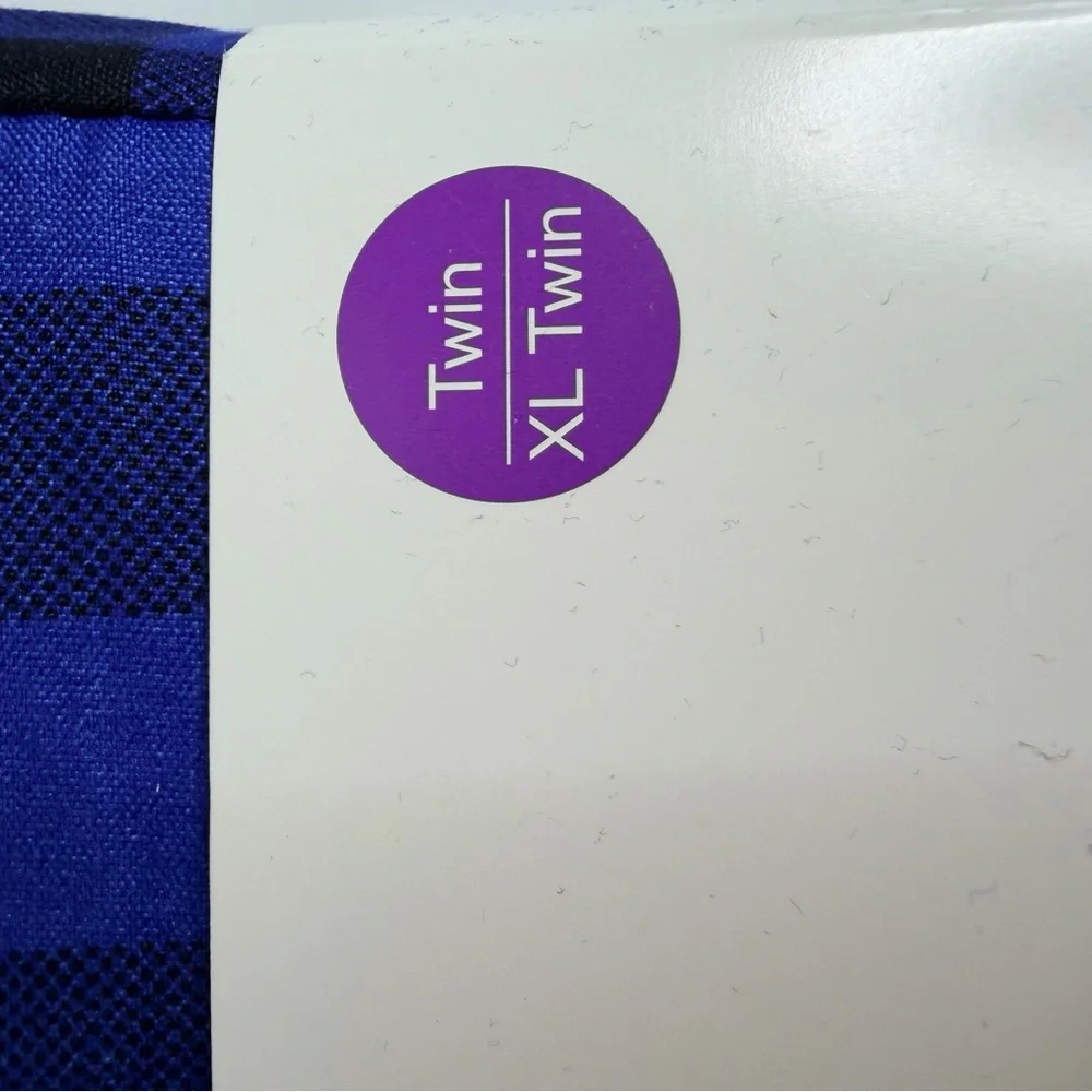 NWT Room Essentials Microfiber Sheet Set Twin XL Blue‎ Buffalo Plaid Bedding
